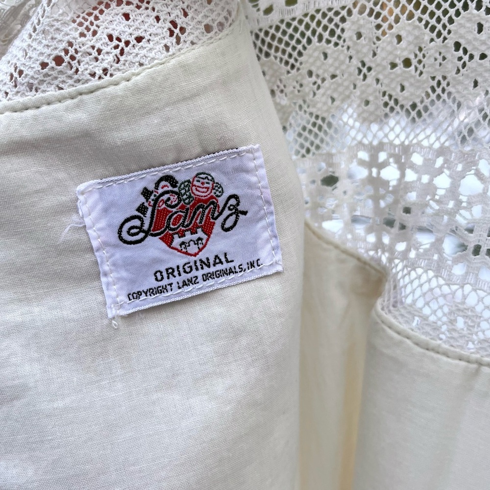 70s Lanz Victorian Style Ivory Dress - Picture 13 of 16